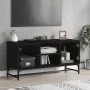Mueble de TV con puertas de vidrio negro 102x37x50 cm de , Muebles TV - Ref: Foro24-836533, Precio: 66,82 €, Descuento: %
