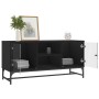 Mueble de TV con puertas de vidrio negro 102x37x50 cm de , Muebles TV - Ref: Foro24-836533, Precio: 67,65 €, Descuento: %