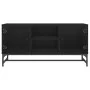 Mueble de TV con puertas de vidrio negro 102x37x50 cm de , Muebles TV - Ref: Foro24-836533, Precio: 66,82 €, Descuento: %