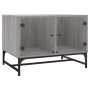 Mesa de centro con puertas de vidrio gris Sonoma 68,5x50x50 cm de , Mesas de centro - Ref: Foro24-836544, Precio: 49,79 €, De...