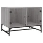 Mesa de centro con puertas de vidrio gris Sonoma 68,5x50x50 cm de , Mesas de centro - Ref: Foro24-836544, Precio: 49,36 €, De...
