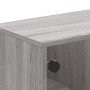 Mesa de centro con puertas de vidrio gris Sonoma 68,5x50x50 cm de , Mesas de centro - Ref: Foro24-836544, Precio: 49,79 €, De...