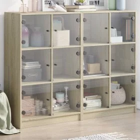 Shelf with oak Sonoma wood doors 136x37x109 cm by , Bookcases and shelves - Ref: Foro24-3206512, Price: 222,05 €, Discount: %