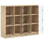 Estantería con puertas madera roble Sonoma 136x37x109 cm de , Librerías y estanterías - Ref: Foro24-3206512, Precio: 224,73 €...