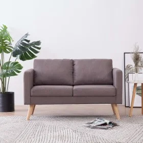 Sofá de 2 plazas de tela color gris taupe de vidaXL, Sofás - Ref: Foro24-281365, Precio: 250,71 €, Descuento: %