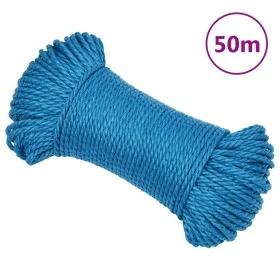 Cuerda de trabajo polipropileno azul 3 mm 50 m de , Sogas y cuerdas metálicas - Ref: Foro24-152958, Precio: 11,91 €, Descuent...