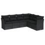 Set de sofás de jardín 6 piezas y cojines ratán sintético negro de , Conjuntos de jardín - Ref: Foro24-3217675, Precio: 391,8...