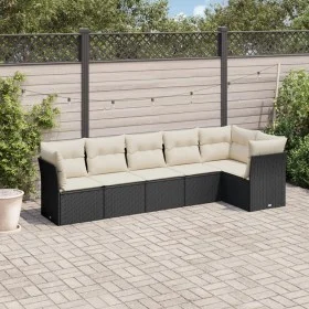 Set de sofás de jardín 6 piezas y cojines ratán sintético negro de , Conjuntos de jardín - Ref: Foro24-3217656, Precio: 370,3...