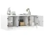 Mesa de centro con puertas de vidrio blanca 102x50x42 cm de , Mesas de centro - Ref: Foro24-836413, Precio: 80,73 €, Descuent...
