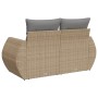 Sofá de jardín con cojines de 2 plazas ratán sintético beige de , Sofás de exterior - Ref: Foro24-366094, Precio: 159,56 €, D...
