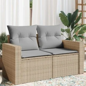 Sofá de jardín con cojines de 2 plazas ratán sintético beige by , Outdoor sofas - Ref: Foro24-366105, Price: 211,73 €, Discou...
