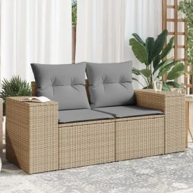 Gartensofa mit 2-Sitzer Kissen aus synthetischem Rattan in Beige. von , Outdoor-Sofas - Ref: Foro24-366096, Preis: 175,67 €, ...