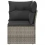 Sofá de esquina de jardín con cojines ratán sintético gris by , Outdoor sofas - Ref: Foro24-366113, Price: 79,56 €, Discount: %