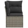 Sofá de esquina de jardín con cojines ratán sintético gris by , Outdoor sofas - Ref: Foro24-366113, Price: 79,56 €, Discount: %