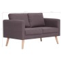 Sofá de 2 plazas de tela color gris taupe de vidaXL, Sofás - Ref: Foro24-281365, Precio: 246,40 €, Descuento: %