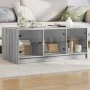 Mesa de centro con puertas de vidrio gris Sonoma 102x50x42 cm de , Mesas de centro - Ref: Foro24-836418, Precio: 80,16 €, Des...