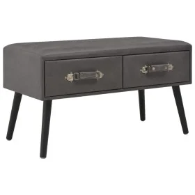 Mesa de centro de cuero sintético gris 80x40x46 cm de vidaXL, Mesas de centro - Ref: Foro24-247545, Precio: 67,18 €, Descuent...