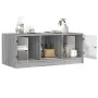 Mesa de centro con puertas de vidrio gris Sonoma 102x50x42 cm de , Mesas de centro - Ref: Foro24-836418, Precio: 80,16 €, Des...