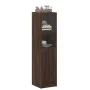 Aparador con puerta de vidrio marrón roble 35x37x142 cm de , Aparadores - Ref: Foro24-836447, Precio: 86,99 €, Descuento: %