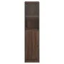 Aparador con puerta de vidrio marrón roble 35x37x142 cm de , Aparadores - Ref: Foro24-836447, Precio: 86,99 €, Descuento: %