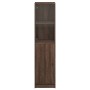 Aparador con puerta de vidrio marrón roble 35x37x142 cm de , Aparadores - Ref: Foro24-836447, Precio: 88,37 €, Descuento: %
