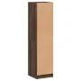 Aparador con puerta de vidrio marrón roble 35x37x142 cm de , Aparadores - Ref: Foro24-836447, Precio: 86,99 €, Descuento: %