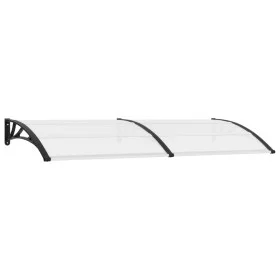 Marquesina para puerta PC negro y transparente 240x75 cm de vidaXL, Toldos - Ref: Foro24-144816, Precio: 75,89 €, Descuento: %