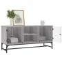 Mueble de TV con puertas de vidrio gris Sonoma 102x37x50 cm de , Muebles TV - Ref: Foro24-836537, Precio: 49,42 €, Descuento: %