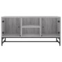 Mueble de TV con puertas de vidrio gris Sonoma 102x37x50 cm de , Muebles TV - Ref: Foro24-836537, Precio: 49,85 €, Descuento: %