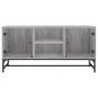 Mueble de TV con puertas de vidrio gris Sonoma 102x37x50 cm de , Muebles TV - Ref: Foro24-836537, Precio: 49,42 €, Descuento: %