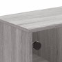 Mueble de TV con puertas de vidrio gris Sonoma 102x37x50 cm de , Muebles TV - Ref: Foro24-836537, Precio: 49,85 €, Descuento: %