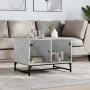 Mesa de centro puertas de vidrio gris hormigón 68,5x50x50 cm de , Mesas de centro - Ref: Foro24-836542, Precio: 47,92 €, Desc...