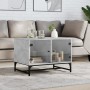Mesa de centro puertas de vidrio gris hormigón 68,5x50x50 cm de , Mesas de centro - Ref: Foro24-836542, Precio: 48,34 €, Desc...