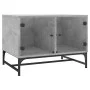 Mesa de centro puertas de vidrio gris hormigón 68,5x50x50 cm de , Mesas de centro - Ref: Foro24-836542, Precio: 47,92 €, Desc...