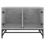 Mesa de centro puertas de vidrio gris hormigón 68,5x50x50 cm de , Mesas de centro - Ref: Foro24-836542, Precio: 47,92 €, Desc...