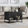 Mesa de centro con puertas de vidrio negra 68,5x50x50 cm de , Mesas de centro - Ref: Foro24-836540, Precio: 49,79 €, Descuent...