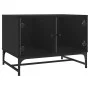 Mesa de centro con puertas de vidrio negra 68,5x50x50 cm de , Mesas de centro - Ref: Foro24-836540, Precio: 49,36 €, Descuent...