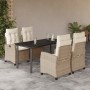 Set comedor de jardín 5 pzas con cojines ratán sintético beige en Conjuntos de jardín | Comprar online en Foru.es