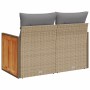 Sofá de jardín con cojines de 2 plazas ratán sintético beige de , Sofás de exterior - Ref: Foro24-366111, Precio: 157,23 €, D...