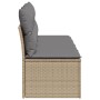 Sofá de jardín de 4 plazas con cojines ratán sintético beige de , Sofás de exterior - Ref: Foro24-366089, Precio: 203,91 €, D...