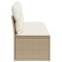 Sofá de jardín de 4 plazas con cojines ratán sintético beige de , Sofás de exterior - Ref: Foro24-366054, Precio: 223,52 €, D...