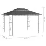 Cenador gris antracita 4x3x2,7 m 160 g/m² de , Carpas y cenadores - Ref: Foro24-313917, Precio: 197,76 €, Descuento: %