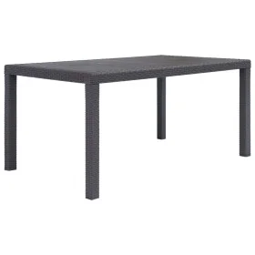 Brown rattan look plastic garden table 150x90x72 cm by vidaXL, Garden tables - Ref: Foro24-45606, Price: 163,36 €, Discount: %
