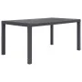 Mesa de jardín de plástico aspecto ratán marrón 150x90x72 cm de vidaXL, Mesas de jardín - Ref: Foro24-45606, Precio: 163,36 €...