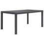 Mesa de jardín de plástico aspecto ratán marrón 150x90x72 cm de vidaXL, Mesas de jardín - Ref: Foro24-45606, Precio: 154,23 €...