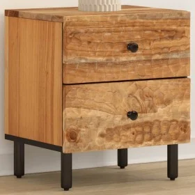Mesita de noche de madera maciza de acacia 40x33x46 cm de , Mesitas de noche - Ref: Foro24-356853, Precio: 63,67 €, Descuento: %