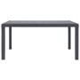 Mesa de jardín de plástico aspecto ratán marrón 150x90x72 cm de vidaXL, Mesas de jardín - Ref: Foro24-45606, Precio: 154,23 €...