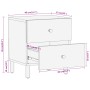 Mesita de noche de madera maciza de acacia 40x33x46 cm de , Mesitas de noche - Ref: Foro24-356853, Precio: 64,37 €, Descuento: %