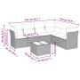 Set de comedor de jardín 7 pzas y cojines ratán sintético negro de , Conjuntos de jardín - Ref: Foro24-3217685, Precio: 438,2...