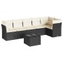 Set de comedor de jardín 7 pzas y cojines ratán sintético negro de , Conjuntos de jardín - Ref: Foro24-3217666, Precio: 385,9...